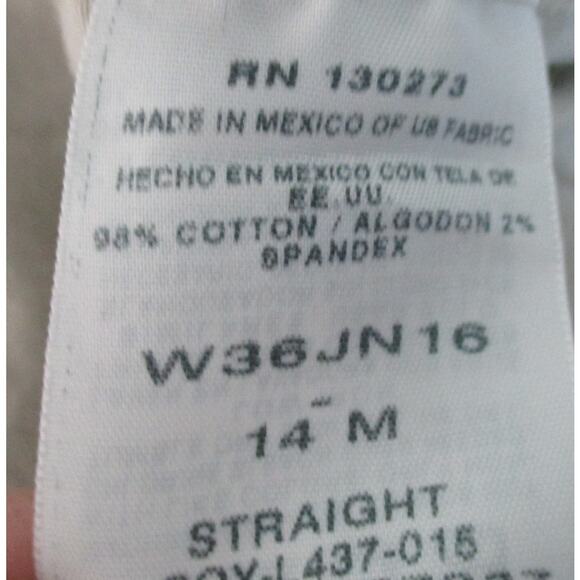 Lee Riders Women's Tan Mid Rise Straight Leg Stretch Waist Zip Pants Size 14 - Picture 8 of 9